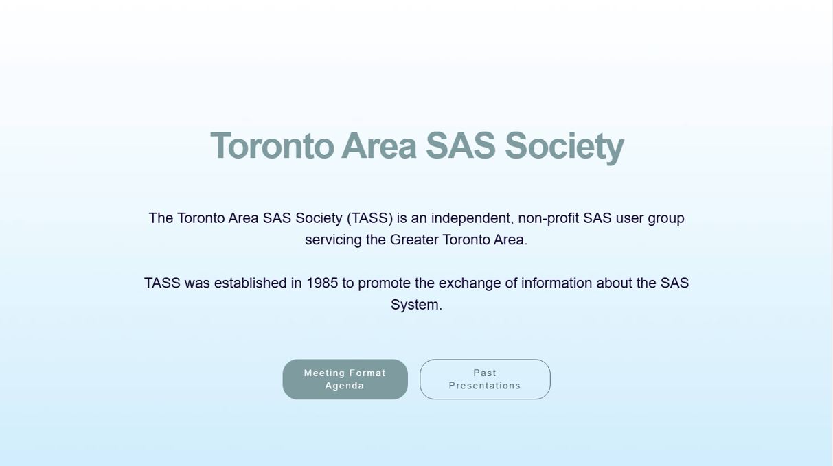 Toronto Area SAS Society